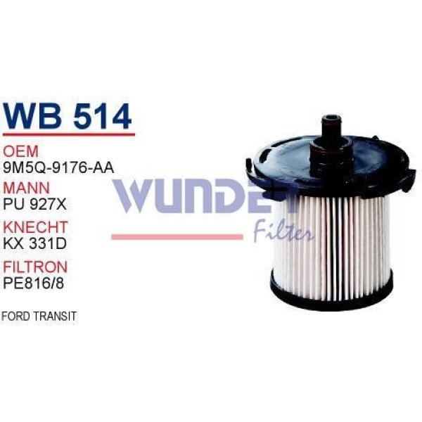 WUNDER WB514 Mazot Filtresi Tourneo Custom 12- Tourneo Custom 12- Transit 11- Transit V348 Transit V