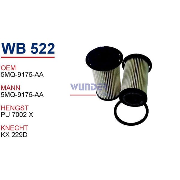 WUNDER WB522 Mazot Filtresi Focus II 1.8 TDCI, Focuc C-Max , Mondeo IV 1.8 TDCI 