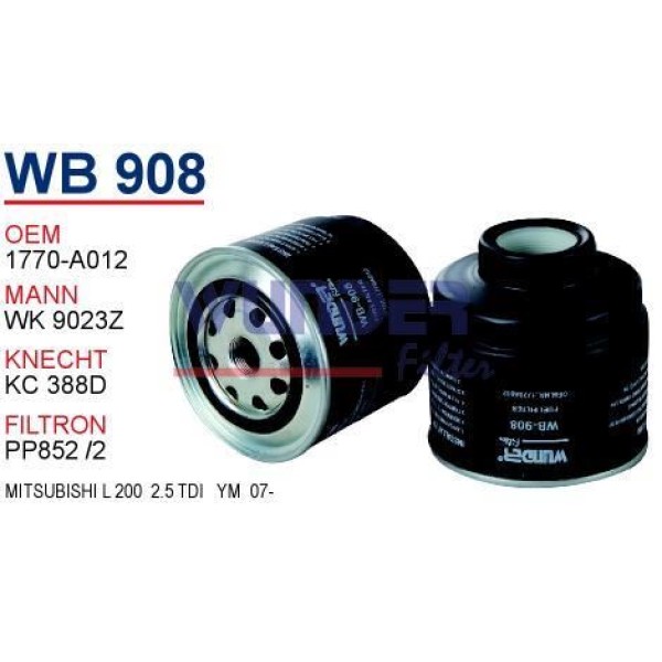 WUNDER WB908 Mazot Filtresi L200 2,5 06- Wk9023Z Fn0284 W