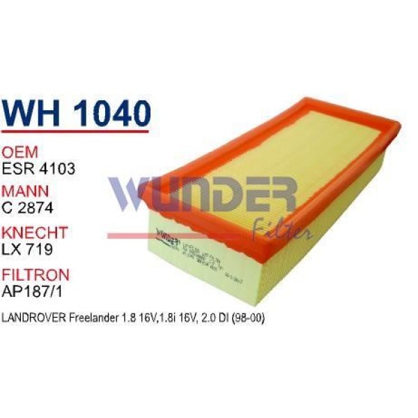 WUNDER WH1040 Hava Filtresi Honda Accord VI - Civic Vı