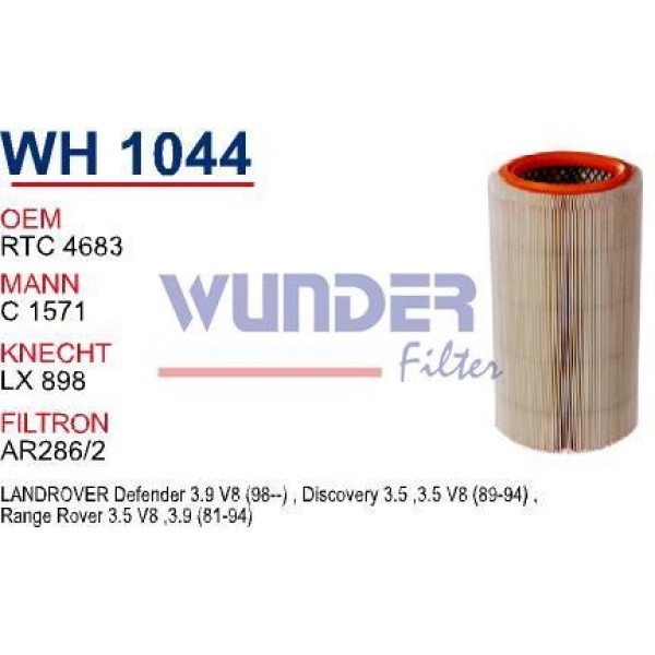 WUNDER WH1044 Hava Filtresi Land Rover Defender 3.5 V8-Range Rover 3.5 V8