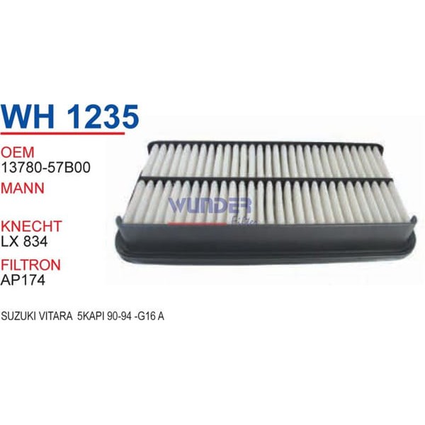 WUNDER WH1235 Hava Filtresi Suzuki Vitara 5Kapı 90-94 -G16 A