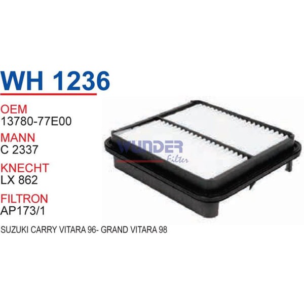 WUNDER WH1236 Hava Filtresi Suzuki Carry Vitara 96- Grand Vitara 98 