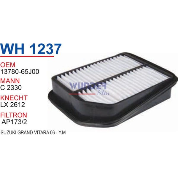 WUNDER WH1237 Hava Filtresi Suzuki Grand Vitara 06 - Yeni Model 