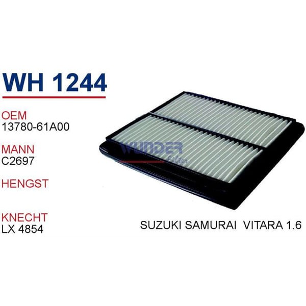 WUNDER WH1244 Hava Filtresi Suzuki Vitara 1,6-1,6 İ Cabrio 81-95 
