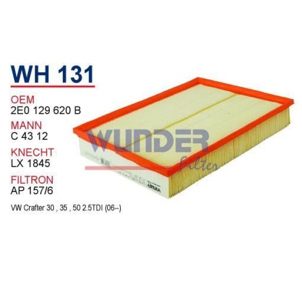 WUNDER WH131 Hava Filtresi Crafter 11- 06 / Sprinter 2.0 TDI 2.5 TDI BJK Cktb C-Ckuc C43121 