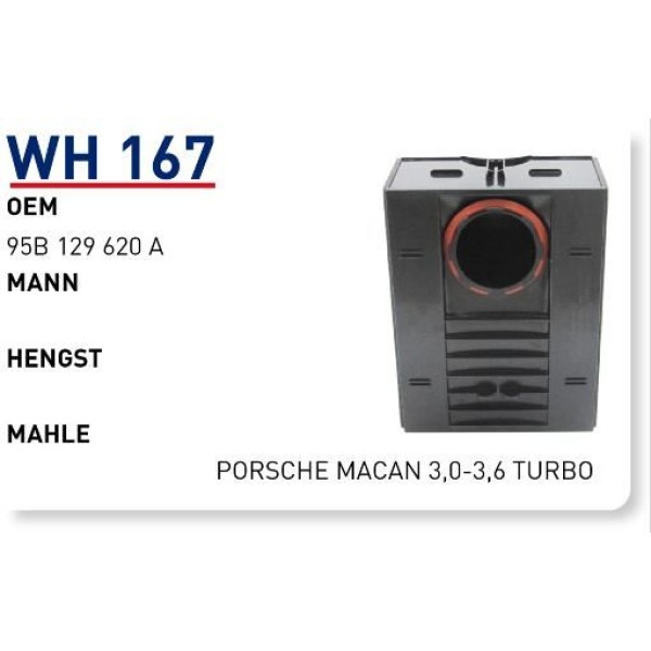 WUNDER WH167 Hava Filtresi Porsche Macan 3,0-3,6 Turbo 