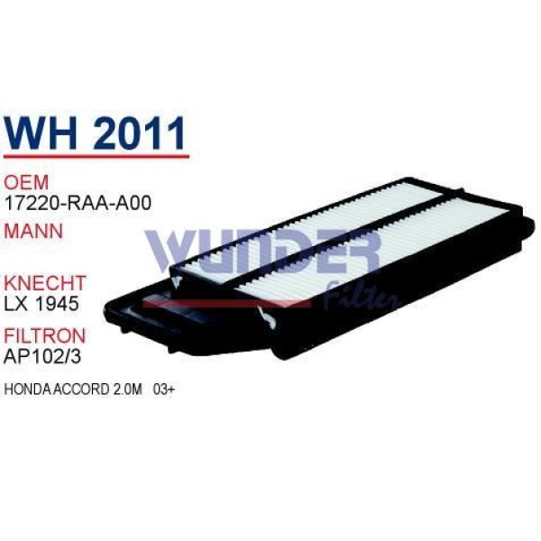 WUNDER WH2011 Hava Filtresi Accord 03-08 2.0 16V