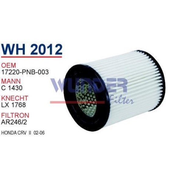 WUNDER WH2012 Hava Filtresi Honda Crv II Yeni Model