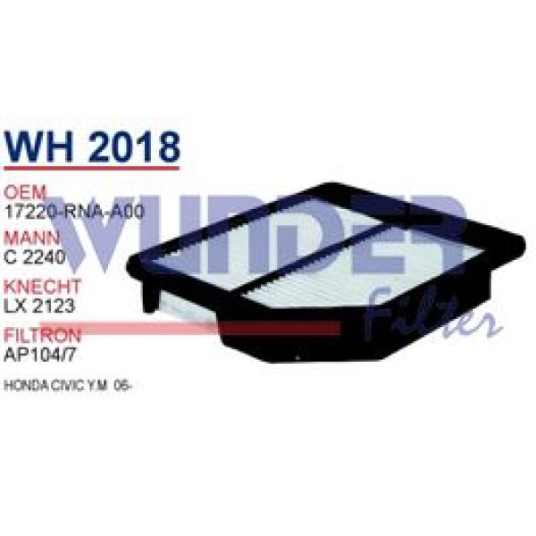 WUNDER WH2018 Hava Filtresi Honda Civic Yeni Model 06- 