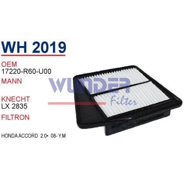 WUNDER WH2019 Hava Filtresi Accord 2,0 Fn3525 08- 