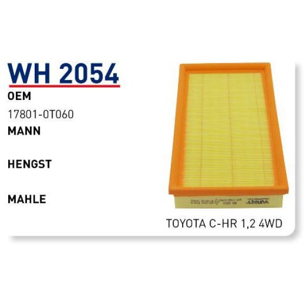 WUNDER WH2054 Hava Filtresi Toyota C-Hr 1,2 4Wd 