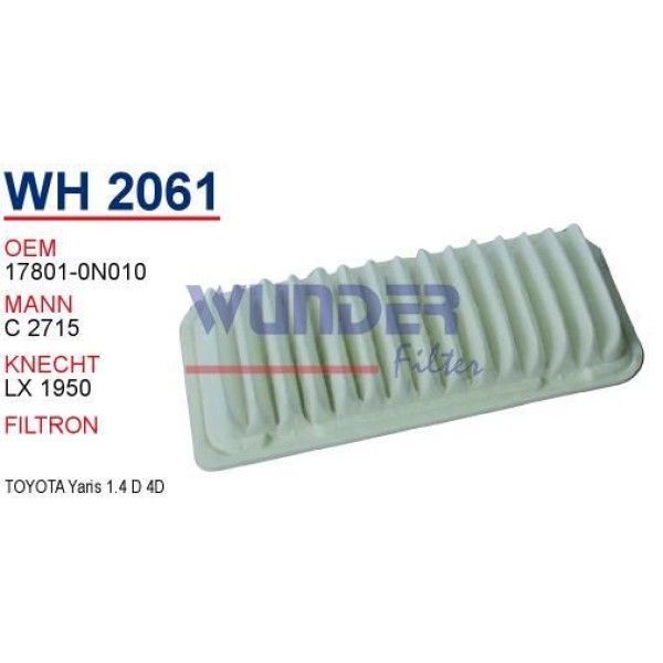 WUNDER WH2061 Hava Filtresi Toyota Yaris 1.4 D4D 