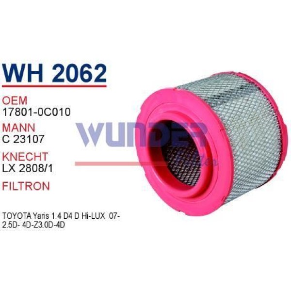 WUNDER WH2062 Hava Filtresi Toyota Hi-Lux 07- 