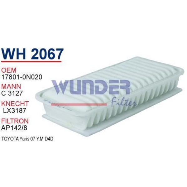 WUNDER WH2067 Hava Filtresi Yaris 06-11 1.4 D4D
