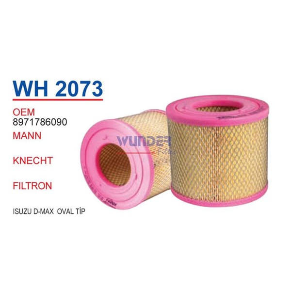 WUNDER WH2073 Hava Filtresi Isuzu D-Max Oval Tip
