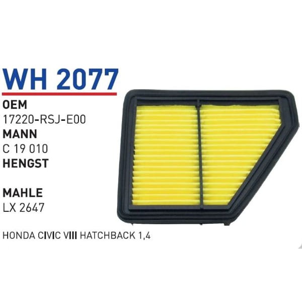 WUNDER WH2077 Hava Filtresi Civic 08- 1.4 