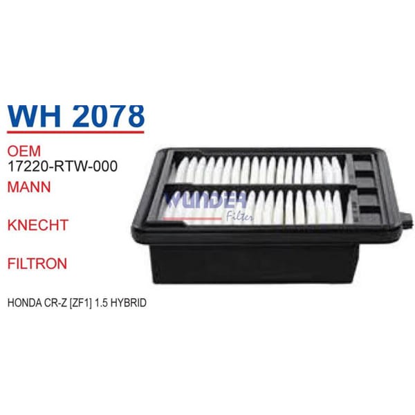 WUNDER WH2078 Hava Filtresi Honda Cr-Z (Zf1) 1,5 Hybrid