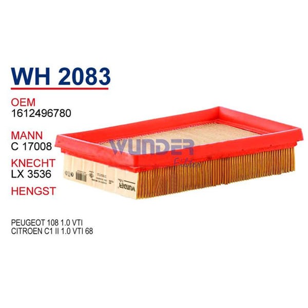 WUNDER WH2083 Hava Filtresi Citroen C1 II 1.0 Vtı