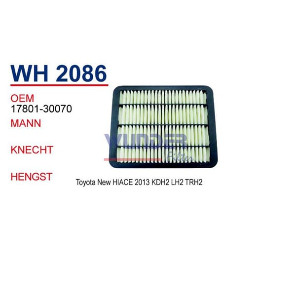 WUNDER WH2086 Hava Filtresi Toyota New Hıace 2013 Kdh2 Lh2 Trh2