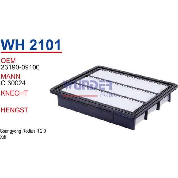 WUNDER WH2101 Hava Filtresi Actyon I 07- Kyron 10- Sports I 07-