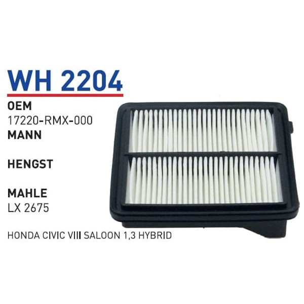 WUNDER WH2204 Hava Filtresi Honda Civic VIII Saloon 1,3 Hybrid 