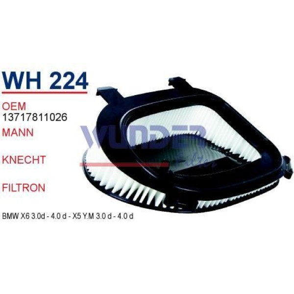 WUNDER WH224 Hava Filtresi Bmw X3 F25 Bmw X5 E70 Bmw X6 E71