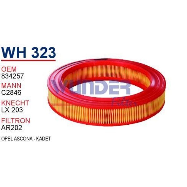 WUNDER WH323 Hava Filtresi Opel Ascona - Kadet