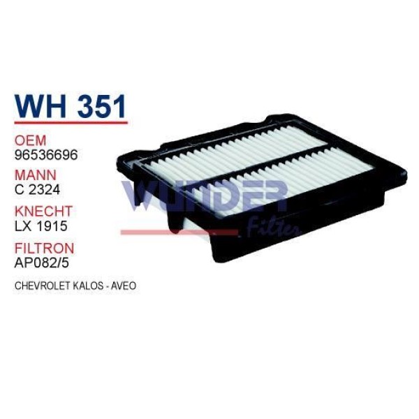 WUNDER WH351 Hava Filtresi Chevrolet Kalos - Aveo 