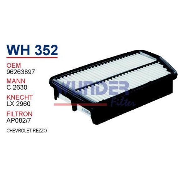 WUNDER WH352 Hava Filtresi Chevrolet Rezzo 