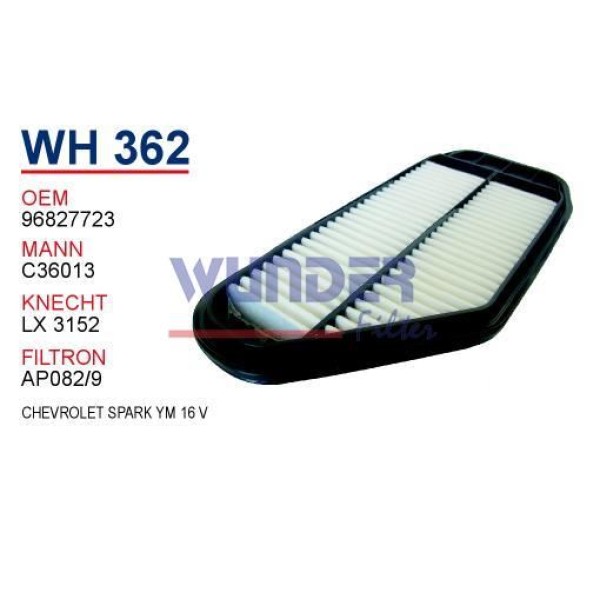 WUNDER WH362 Hava Filtresi Chevrolet Spark Yeni Model 16 V 