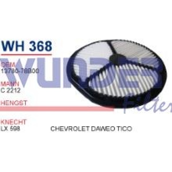 WUNDER WH368 Hava Filtresi Chevrolet Tıco 0.8