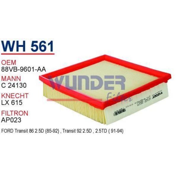 WUNDER WH561 Hava Filtresi Ford Transit Europa 2.5