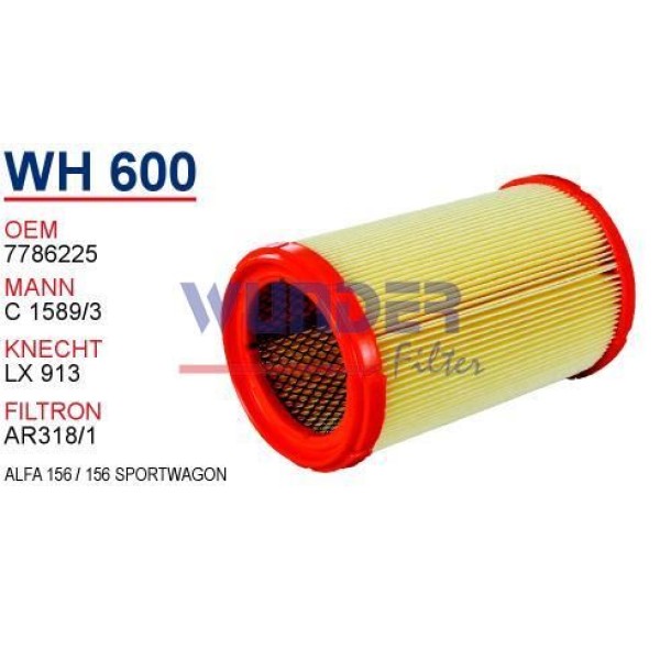 WUNDER WH600 Hava Filtresi Alfa 156 / 156 Sportwagon 