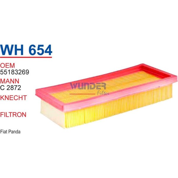 WUNDER WH654 Hava Filtresi Fiat Panda II - Punto II 1,1-1,2