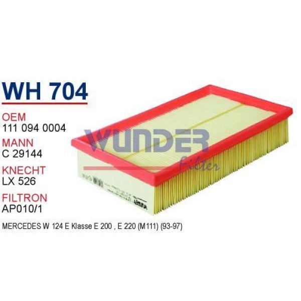 WUNDER WH704 Hava Filtresi E Serisi W124 C29144 Fn4825 