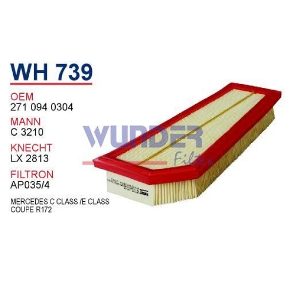 WUNDER WH739 Hava Filtresi Mercedes C -Klasse/ E-Klassecoupe-Cabrıolet-Slk (R172)