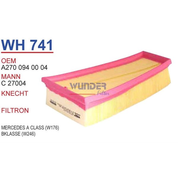 WUNDER WH741 Hava Filtresi Mercedes A Class (W176) Bklasse(W246) 