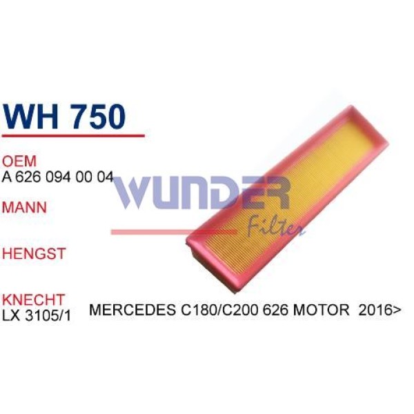 WUNDER WH750 Hava Filtresi W205 14- C35012 Fn4855 