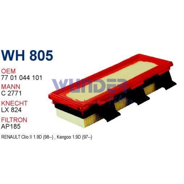 WUNDER WH805 Hava Filtresi Renault Kangoo D55 , D65