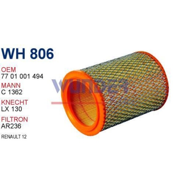 WUNDER WH806 Hava Filtresi Renault 12