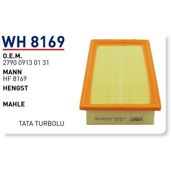 WUNDER WH8169 Hava Filtresi Tata Turbolu 