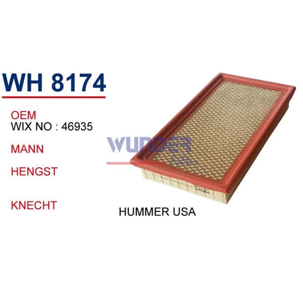 WUNDER WH8174 Hava Filtresi Ford Explorer 2011-2017 - Fusion 2010-2012 - Lincoln Mkt 2010-2017
