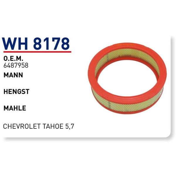 WUNDER WH8178 Hava Filtresi Chevrolet Tahoe 5,7