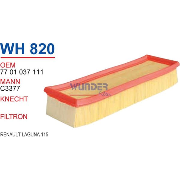 WUNDER WH820 Hava Filtresi Renault Laguna 115 