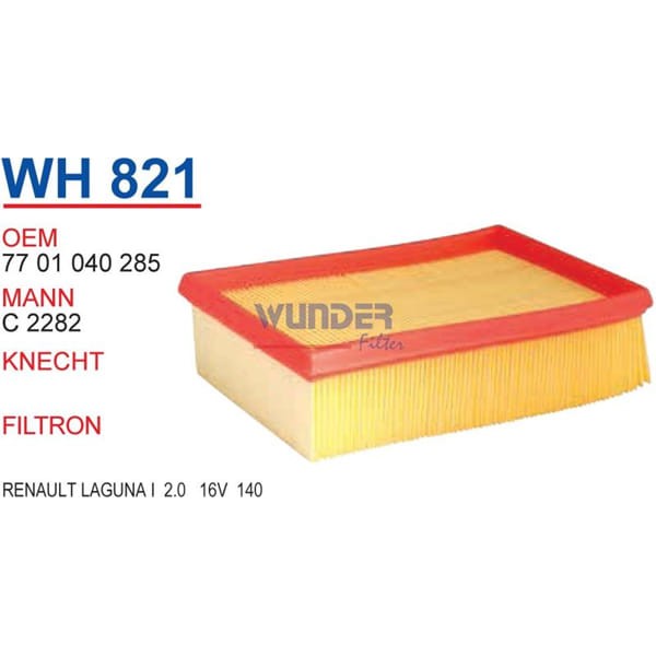 WUNDER WH821 Hava Filtresi Renault Laguna I 2.0 16V 140