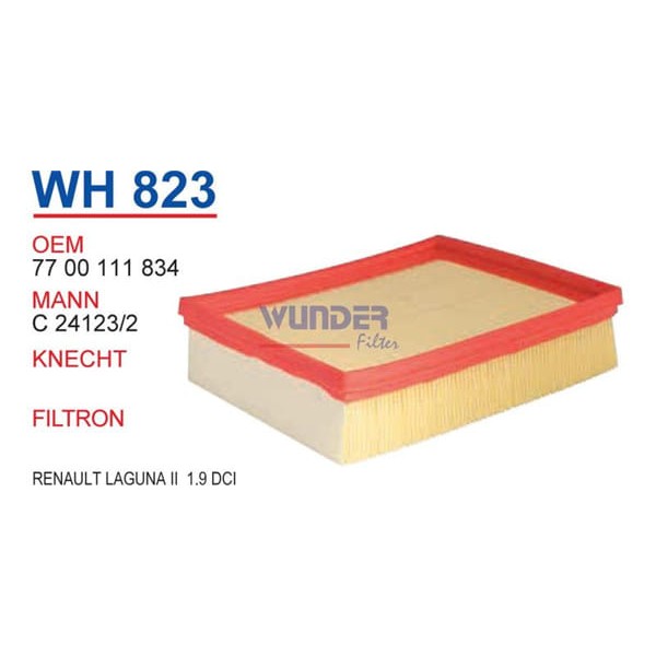 WUNDER WH823 Hava Filtresi Renault Laguna II 1,9 Dci 