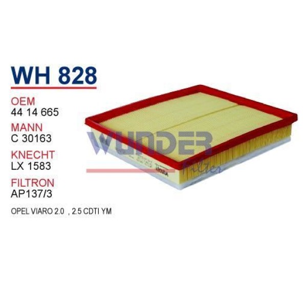 WUNDER WH828 Hava Filtresi Trafic II 2.0 - 2.5 C30163 Fn0224