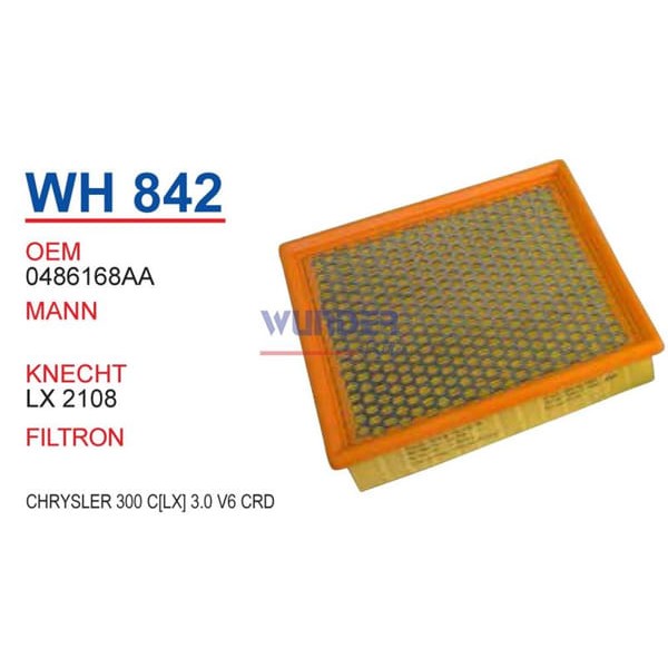 WUNDER WH842 Hava Filtresi Chrsyler 300 C (Lx) 3,0 V6 Crd 