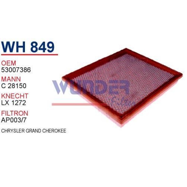 WUNDER WH849 Hava Filtresi Grand Cherokee Fn6106